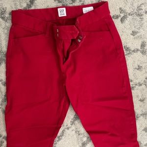 Gap Signature skinny ankle pants red